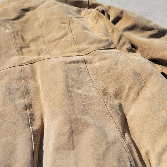 Vintage paulo Conti Shearling jacket men's large suede leather - Picture 11 of 12